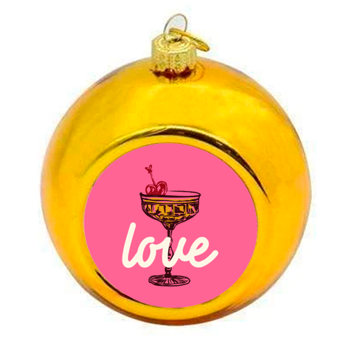 Love Cocktail Illustration - colourful christmas bauble by EZbie