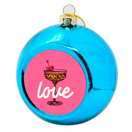 Love Cocktail Illustration - colourful christmas bauble by EZbie