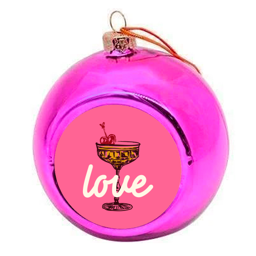 Love Cocktail Illustration - colourful christmas bauble by EZbie