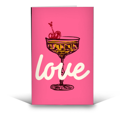 Love Cocktail Illustration - funny greeting card by EZbie