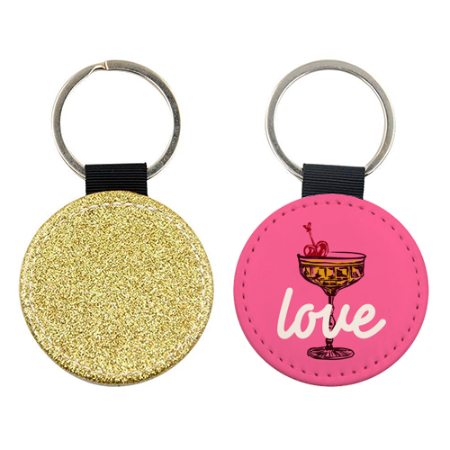 Love Cocktail Illustration - keyring by EZbie