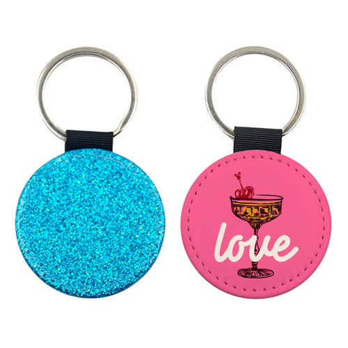 Love Cocktail Illustration - keyring by EZbie