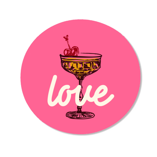 Love Cocktail Illustration - Magnet by EZbie