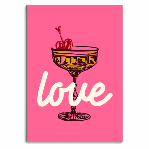 Love Cocktail Illustration - personalised A4, A5, A6 notebook by EZbie