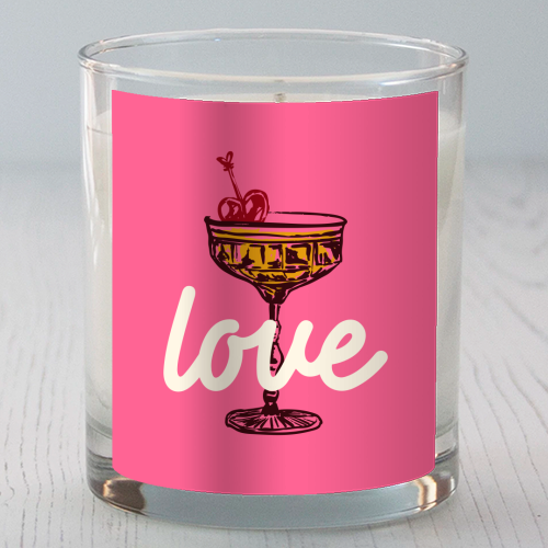 Love Cocktail Illustration - scented candle by EZbie
