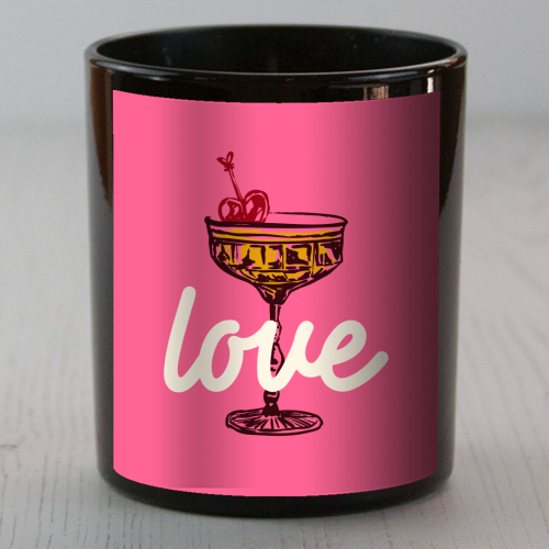 Love Cocktail Illustration - scented candle by EZbie