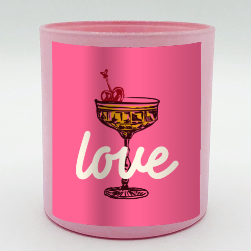 Love Cocktail Illustration - scented candle by EZbie
