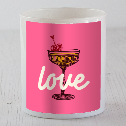 Love Cocktail Illustration - scented candle by EZbie