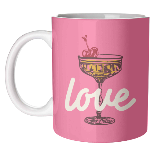 Love Cocktail Illustration - unique mug by EZbie