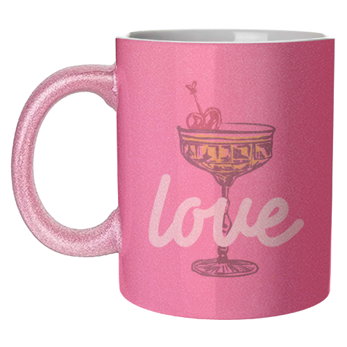 Love Cocktail Illustration - unique mug by EZbie