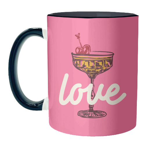Love Cocktail Illustration - unique mug by EZbie