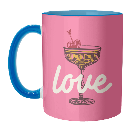 Love Cocktail Illustration - unique mug by EZbie