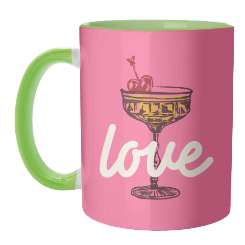 Love Cocktail Illustration - unique mug by EZbie