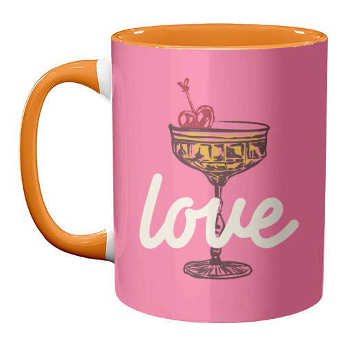 Love Cocktail Illustration - unique mug by EZbie