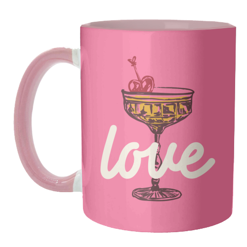 Love Cocktail Illustration - unique mug by EZbie