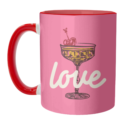 Love Cocktail Illustration - unique mug by EZbie