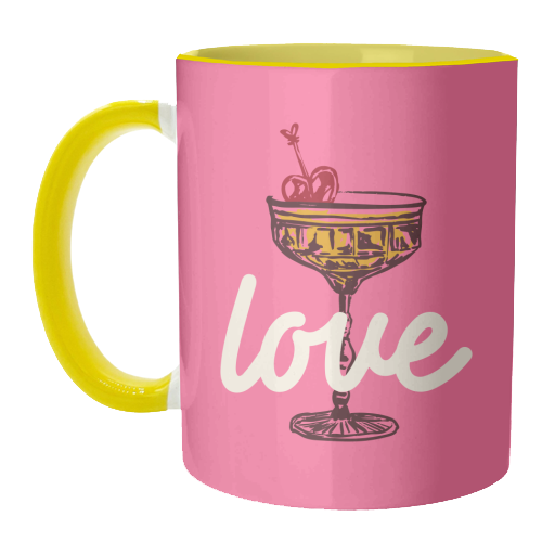 Love Cocktail Illustration - unique mug by EZbie