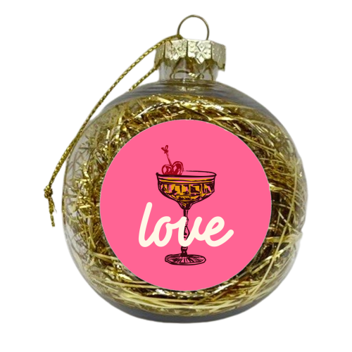Love Cocktail Illustration - xmas bauble by EZbie