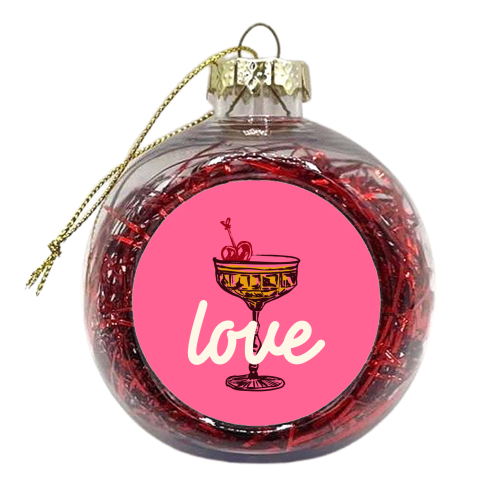 Love Cocktail Illustration - xmas bauble by EZbie