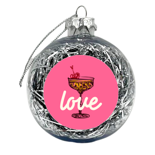 Love Cocktail Illustration - xmas bauble by EZbie