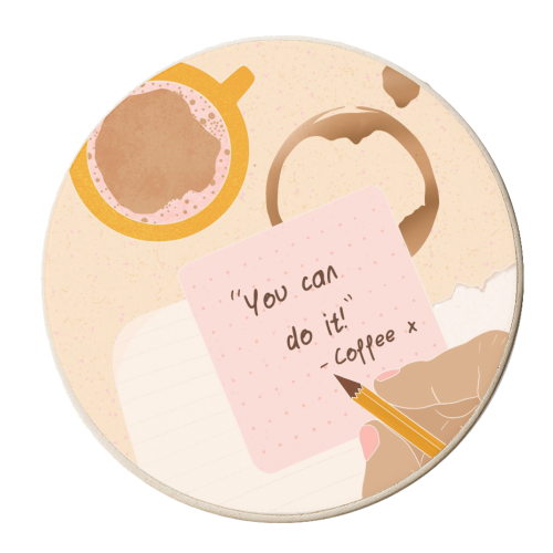 love, coffee - personalised beer coaster by Lisa Wardle