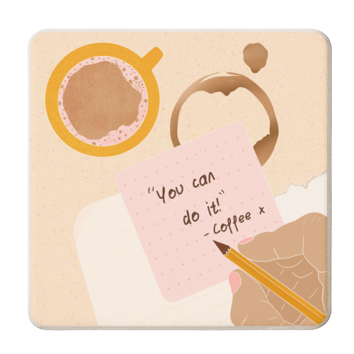 love, coffee - personalised beer coaster by Lisa Wardle