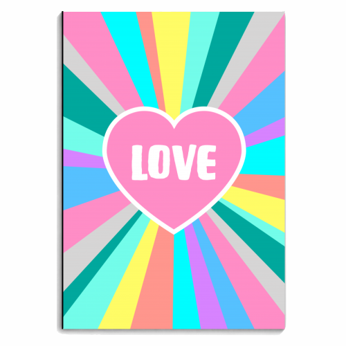 Love Colour Burst - personalised A4, A5, A6 notebook by Adam Regester