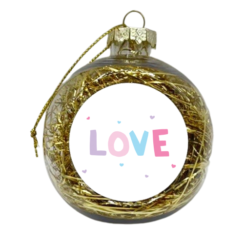 Love - xmas bauble by Ella Seymour