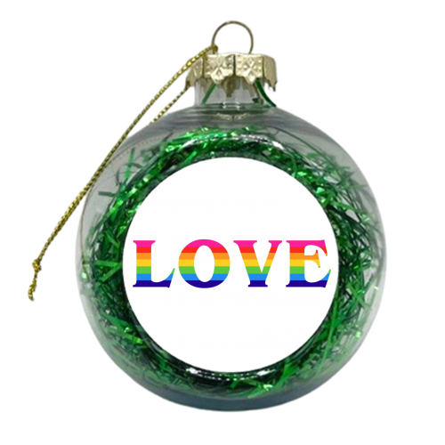 LOVE - xmas bauble by Wallace Elizabeth