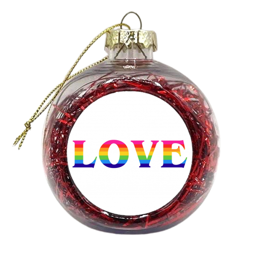 LOVE - xmas bauble by Wallace Elizabeth