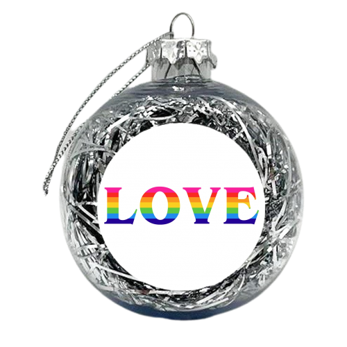 LOVE - xmas bauble by Wallace Elizabeth