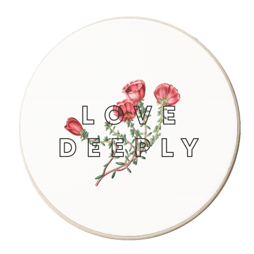 Love Deeply - personalised beer coaster by The 13 Prints