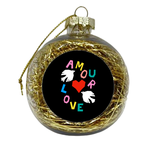 Love Doves - xmas bauble by Adam Regester