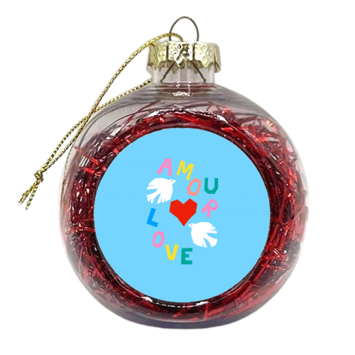 Love Doves - xmas bauble by Adam Regester