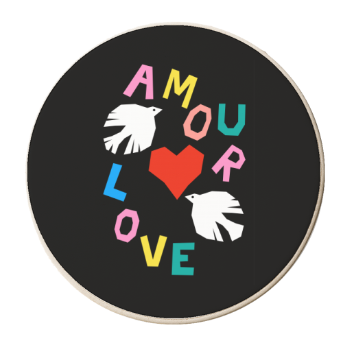 Love Doves - personalised beer coaster by Adam Regester