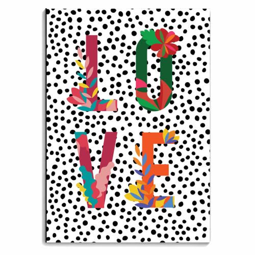 LOVE Floral Polka Dot - personalised A4, A5, A6 notebook by The 13 Prints