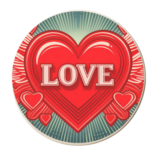 Love Has Wings - personalised beer coaster by Adam Regester