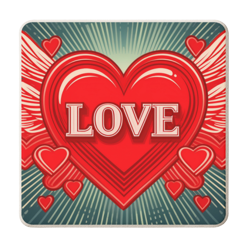 Love Has Wings - personalised beer coaster by Adam Regester