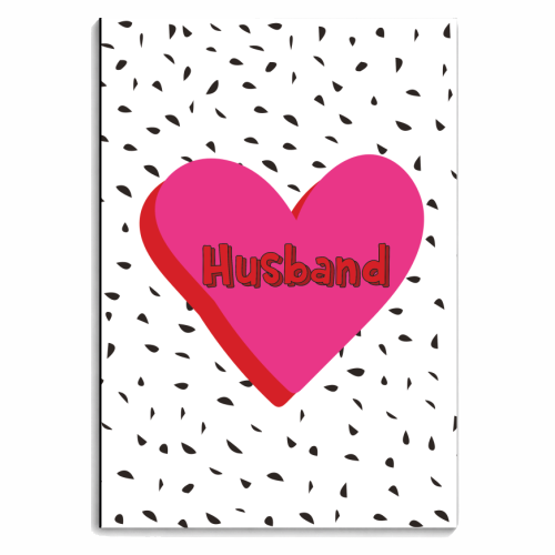 Love Heart Husband - personalised A4, A5, A6 notebook by Laura Lonsdale