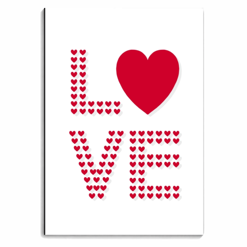 Love heart love font - personalised A4, A5, A6 notebook by The Girl Next Draw