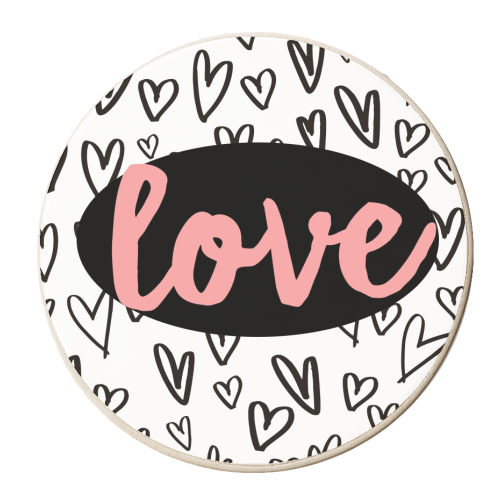 Love Hearts - personalised beer coaster by Giddy Kipper