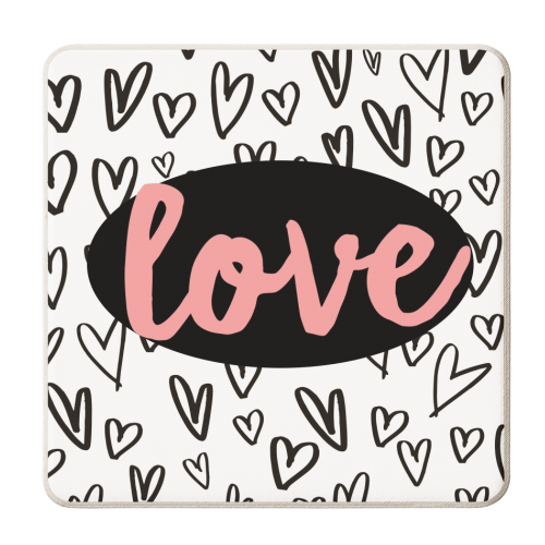 Love Hearts - personalised beer coaster by Giddy Kipper