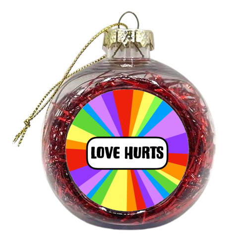 Love Hurts - xmas bauble by Adam Regester