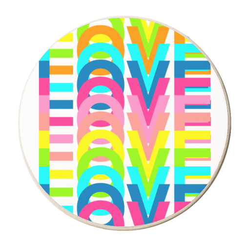 Love In Colours - personalised beer coaster by Adam Regester