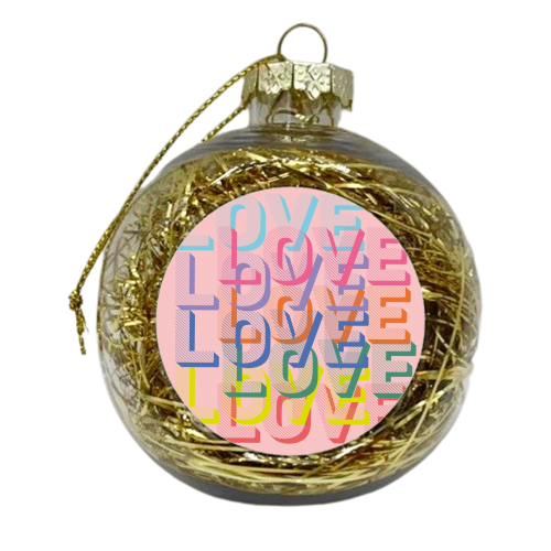 Love in rainbows - xmas bauble by Luxe and Loco