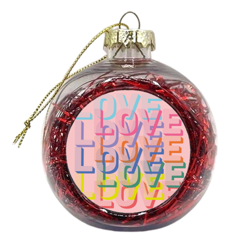 Love in rainbows - xmas bauble by Luxe and Loco
