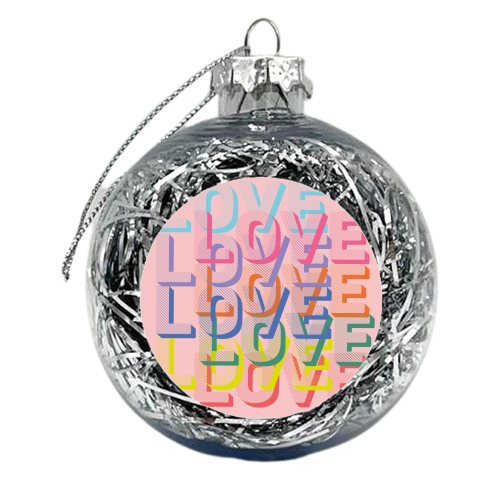 Love in rainbows - xmas bauble by Luxe and Loco