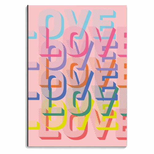 Love in rainbows - personalised A4, A5, A6 notebook by Luxe and Loco