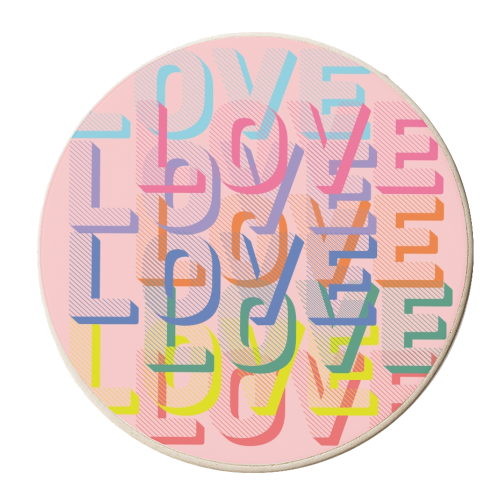 Love in rainbows - personalised beer coaster by Luxe and Loco