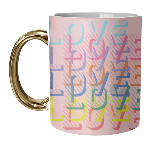 Love in rainbows - unique mug by Luxe and Loco